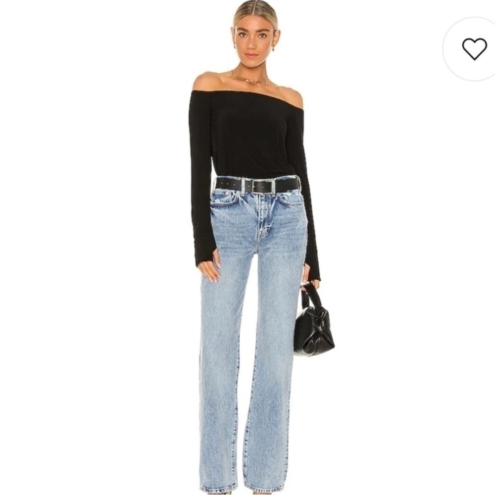 NORMA KAMALI Black off the shoulder top XXS